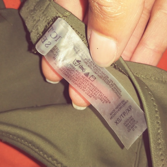 Victoria Secret strapless olive bikini top XS - Picture 2 of 5